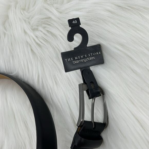 Bloomingdale's The Men's Store Full Grain Cowhide Belt - Black - 40 - NWT - Picture 2 of 5